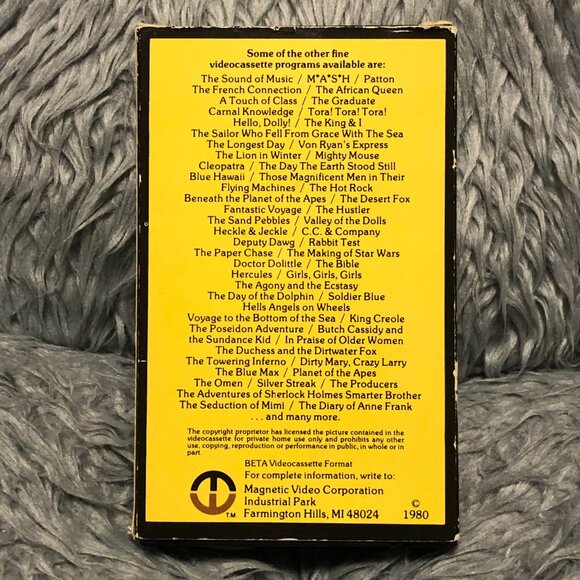 The OMEN Beta Betamax (NOT VHS) Original Box Horror 1978 - Picture 2 of 7